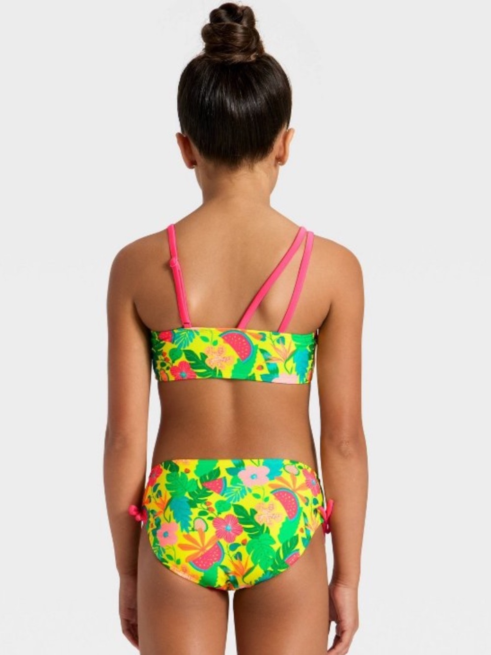 NWT Cat & Jack Girls' Tropical Print Two-Piece Swim suit, size Medium (8) - Picture 2 of 4